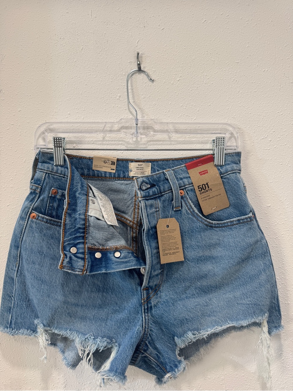 Levi's 501 Cutoff Denim Shorts-  Blue